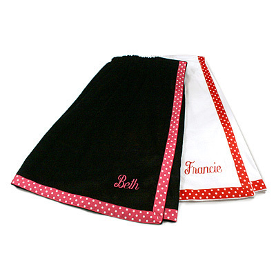 Terry Velour with Ribbon Trim Beach or Spa Wrap
